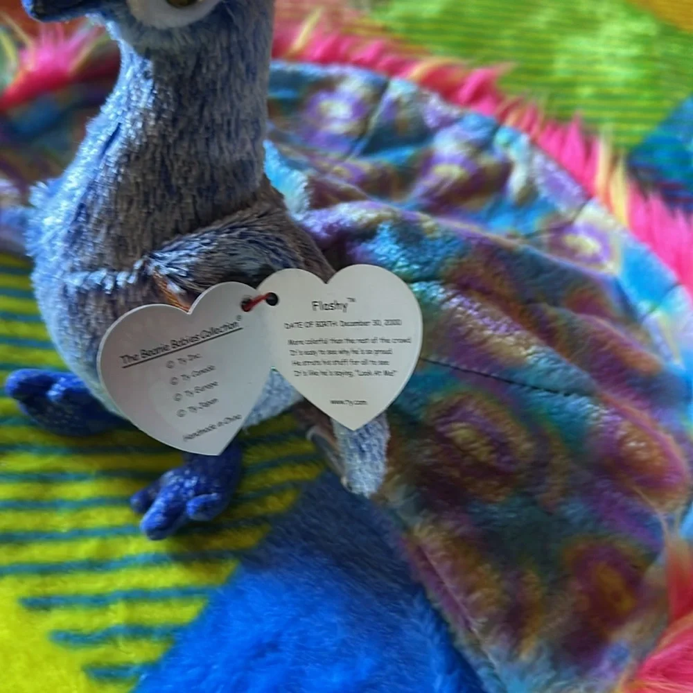 Ty Flashy the Peacock Beanie Baby